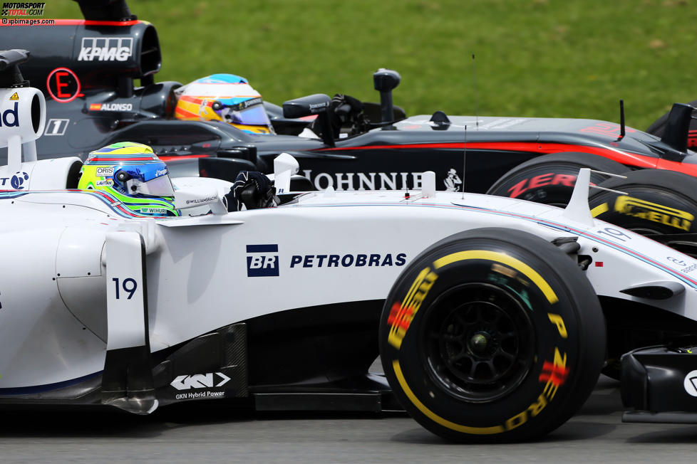 Felipe Massa (Williams) und Fernando Alonso (McLaren) 