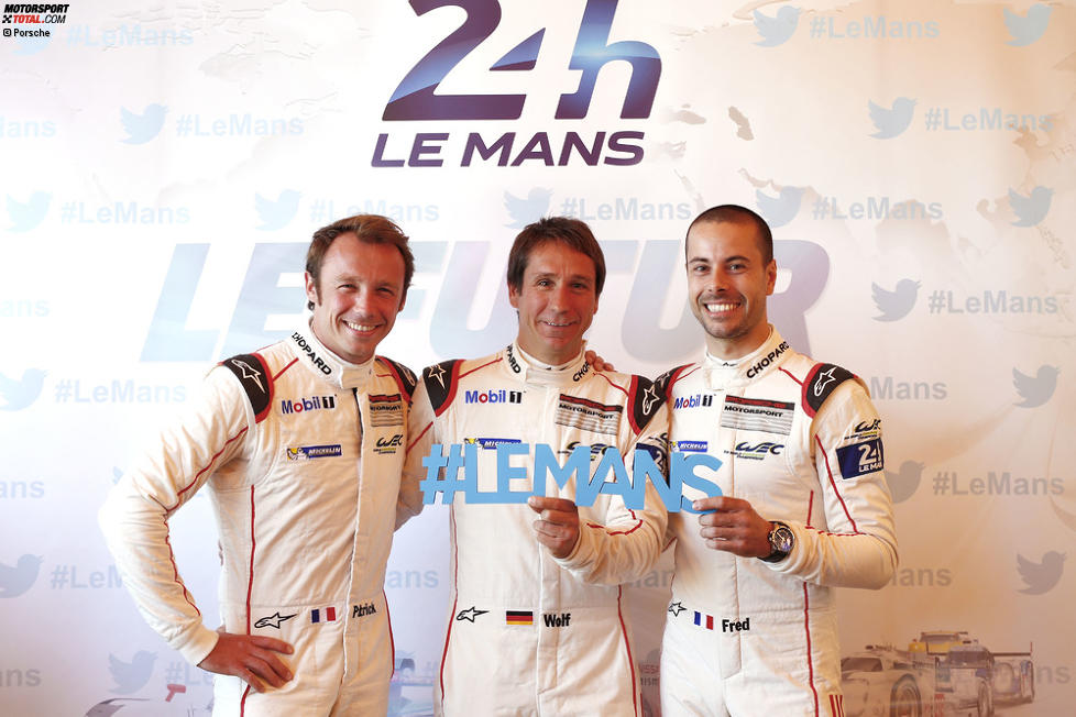 Patrick Pilet, Wolf Henzler und Frederic Makowiecki (Porsche)