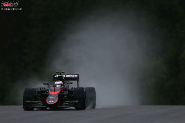 Trostpflaster: Als es feucht war, hatte Jenson Button noch Fahrspaß