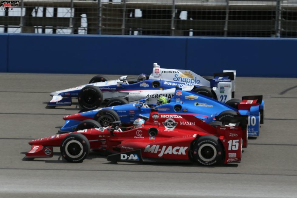 Three-Wide-Racing: Graham Rahal, Tony Kanaan und Marco Andretti