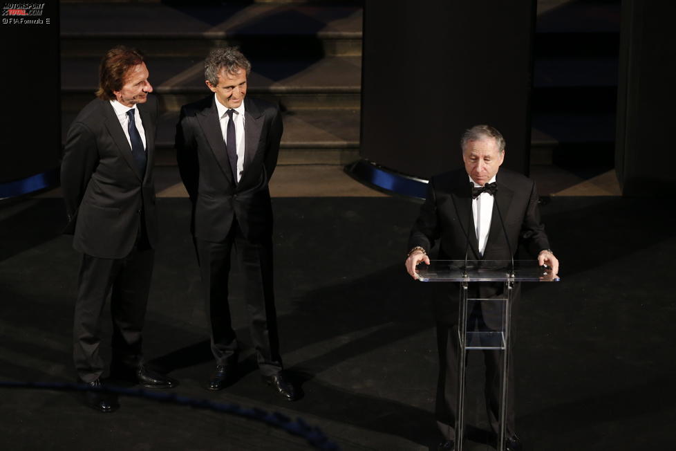 Emerson Fittipaldi, Alain Prost und Jean Todt 