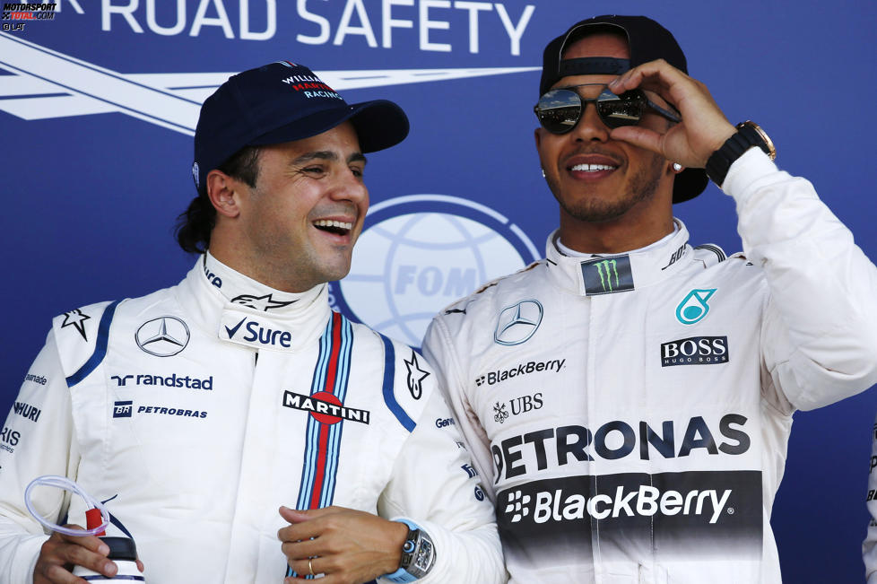 Lewis Hamilton (Mercedes) und Felipe Massa (Williams) 