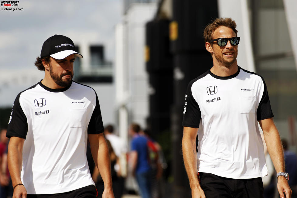 Fernando Alonso (McLaren) und Jenson Button (McLaren) 