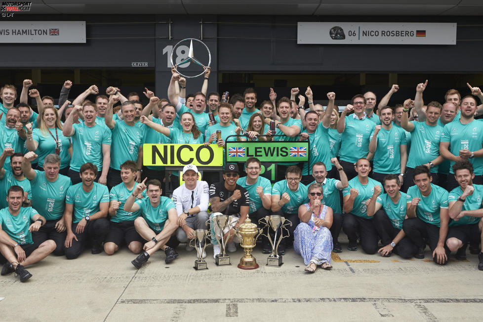 Lewis Hamilton (Mercedes) und Nico Rosberg (Mercedes) 