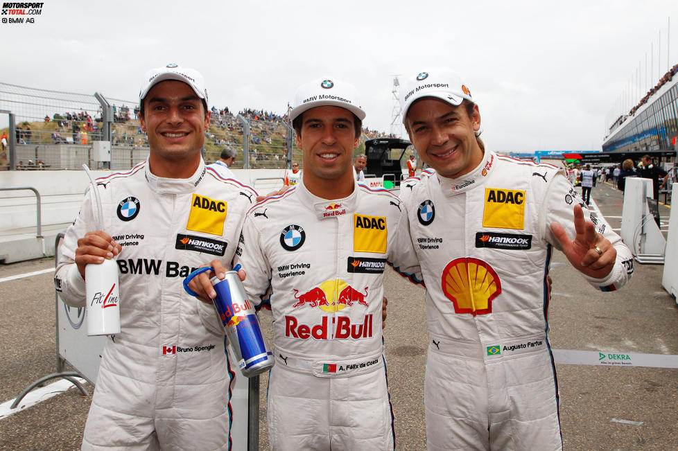 Bruno Spengler (MTEK-BMW), Antonio Felix da Costa (Schnitzer-BMW)  und Augusto Farfus (RBM-BMW) 
