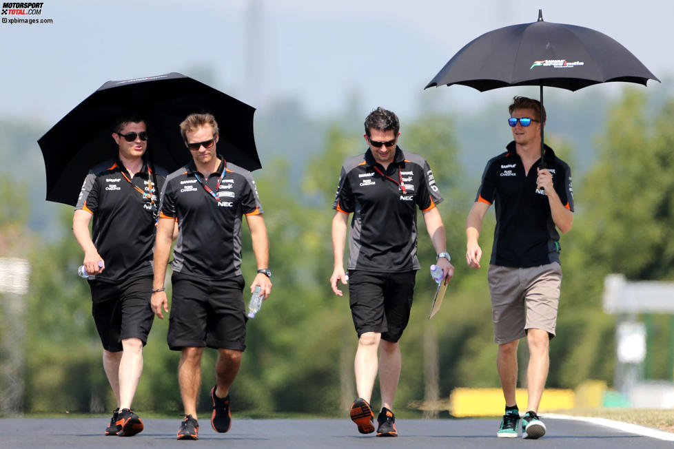 Nico Hülkenberg (Force India) beim Track-Walk