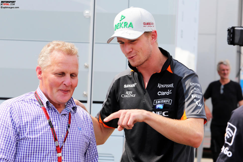 Nico Hülkenberg (Force India) im Gespräch mit Johnny Herbert