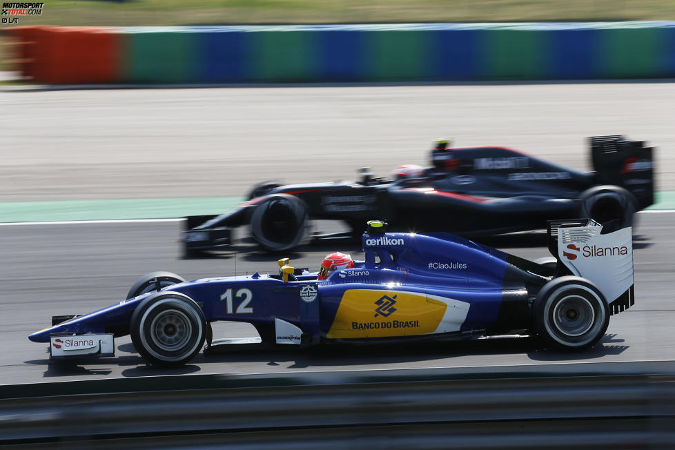 Felipe Nasr (Sauber) und Jenson Button (McLaren) 