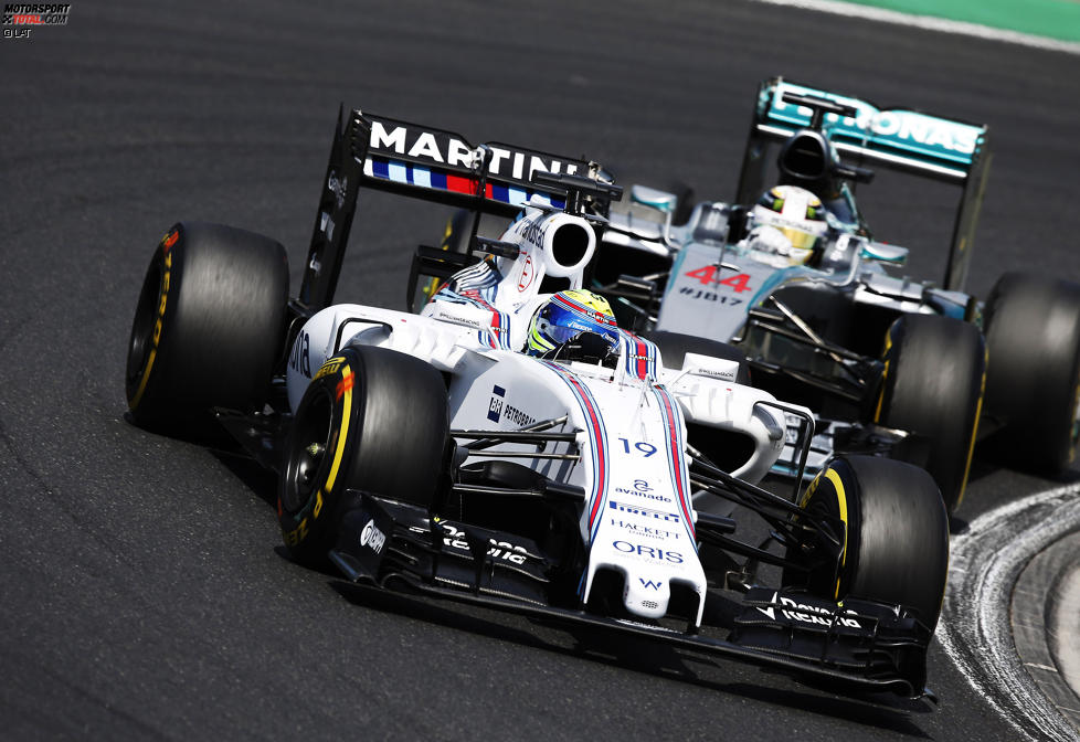 Felipe Massa (Williams) und Lewis Hamilton (Mercedes) 