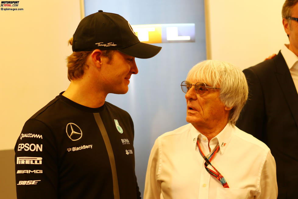 Nico Rosberg (Mercedes) und Bernie Ecclestone 