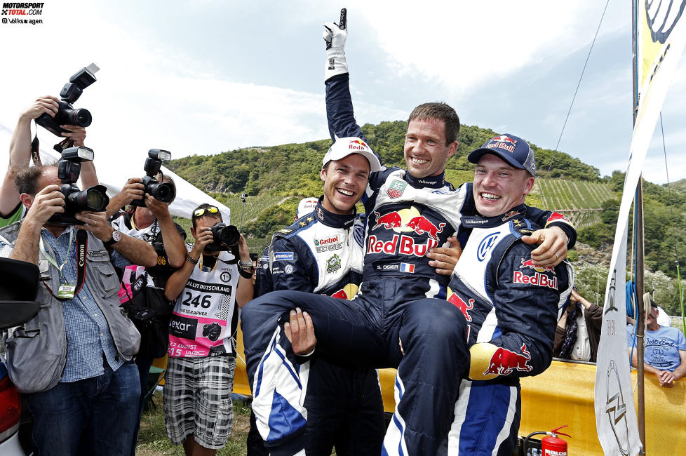 Andreas Mikkelsen, Sebastien Ogier und Jari-Matti Latvala (Volkswagen) 