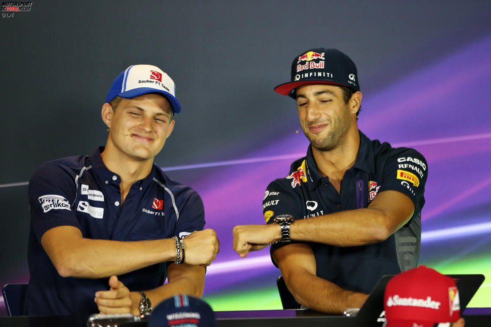 Marcus Ericsson (Sauber) und Daniel Ricciardo (Red Bull) 