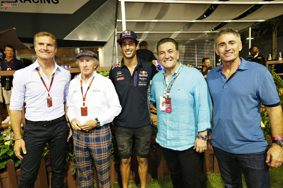 David Coulthard, Jackie Stewart und Daniel Ricciardo (Red Bull) 