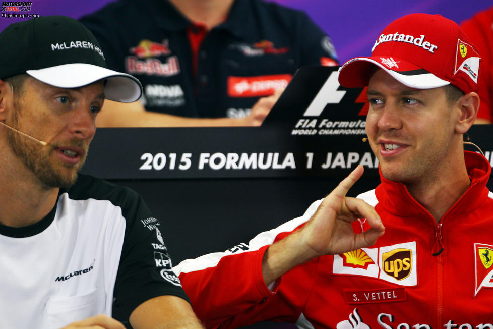 Jenson Button (McLaren) und Sebastian Vettel (Ferrari) 