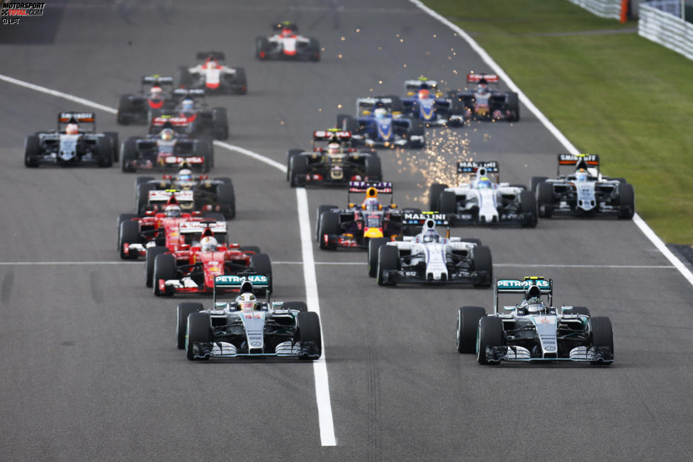 Lewis Hamilton (Mercedes) und Nico Rosberg (Mercedes) 