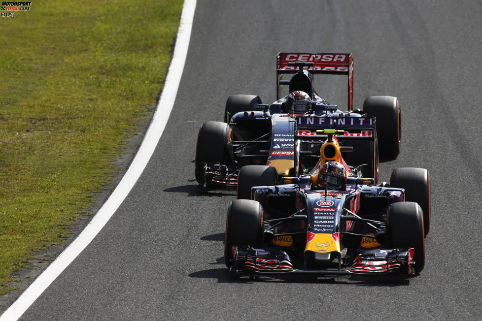 Daniil Kwjat (Red Bull) und Max Verstappen (Toro Rosso) 