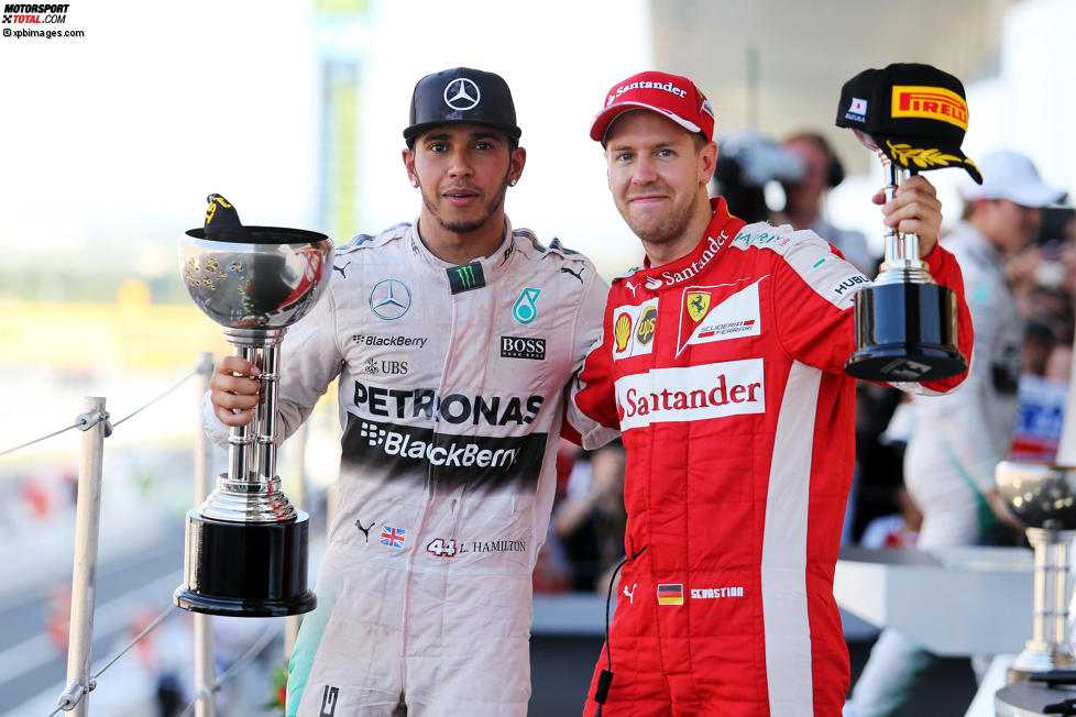 Lewis Hamilton (Mercedes) und Sebastian Vettel (Ferrari) 