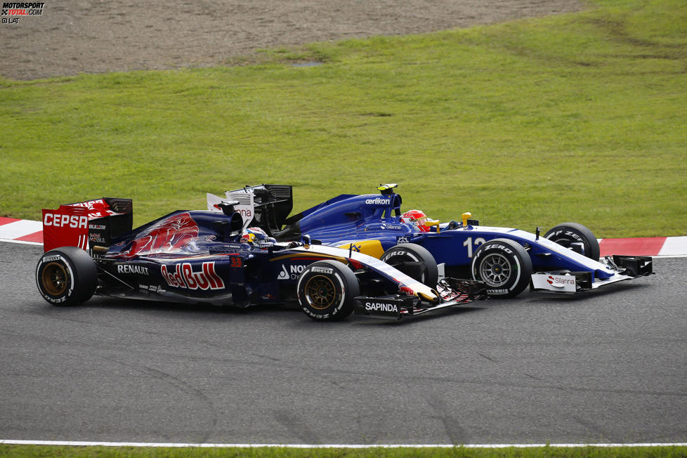 Felipe Nasr (Sauber) und Max Verstappen (Toro Rosso) 