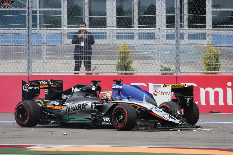 Nico Hülkenberg (Force India) und Marcus Ericsson (Sauber) 