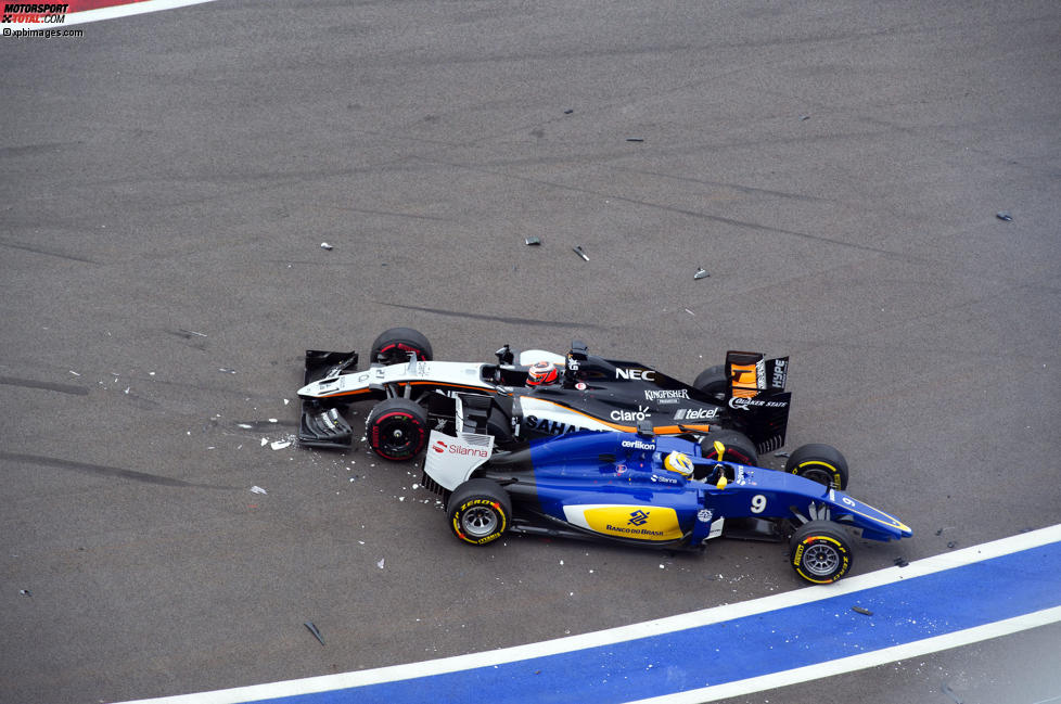 Nico Hülkenberg (Force India) und Marcus Ericsson (Sauber) 