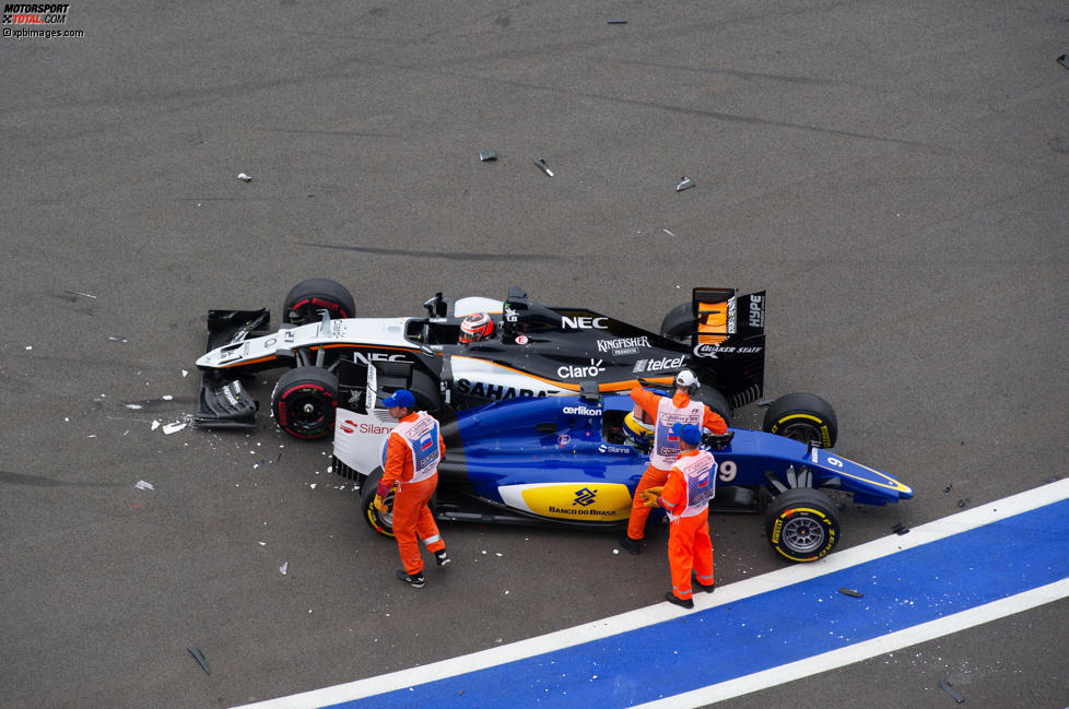 Nico Hülkenberg (Force India) und Marcus Ericsson (Sauber) 