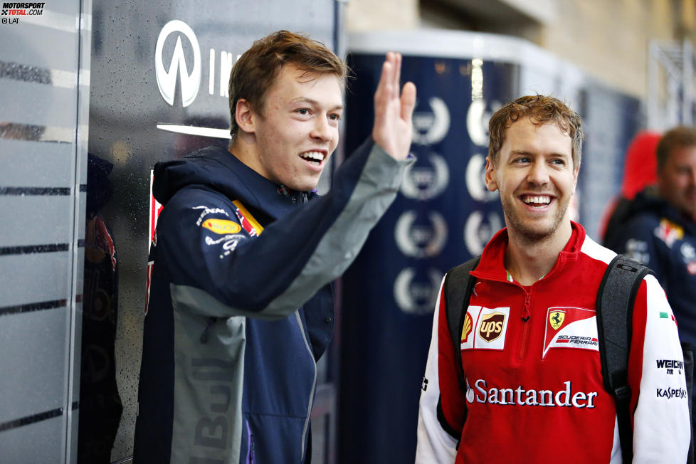 Daniil Kwjat (Red Bull) und Sebastian Vettel (Ferrari) 