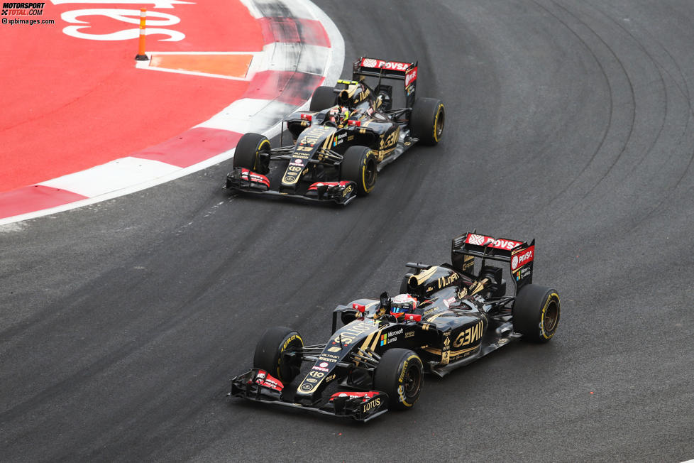 Romain Grosjean (Lotus) und Pastor Maldonado (Lotus) 