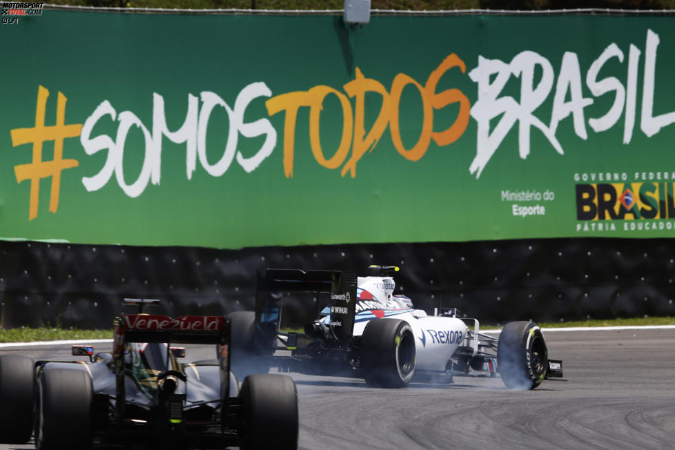 Valtteri Bottas (Williams) und Romain Grosjean (Lotus) 