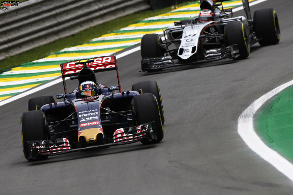 Max Verstappen (Toro Rosso) und Nico Hülkenberg (Force India) 