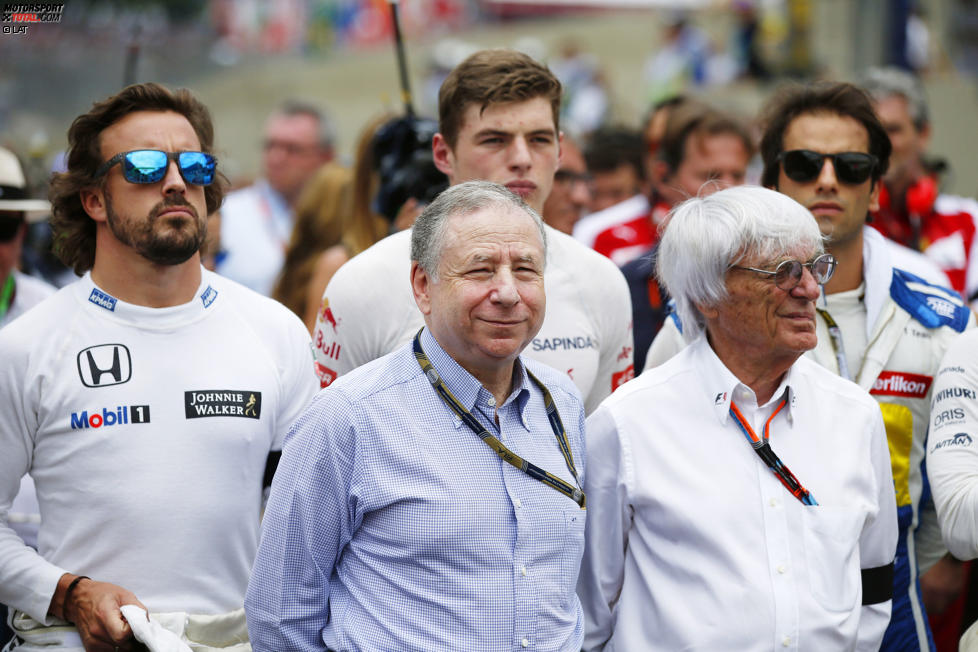 Jean Todt, Bernie Ecclestone und Felipe Massa (Williams) 