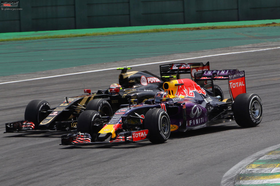 Daniil Kwjat (Red Bull) und Pastor Maldonado (Lotus) 