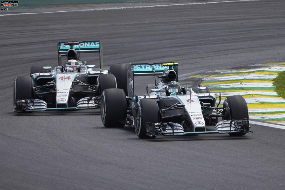 Nico Rosberg (Mercedes) und Lewis Hamilton (Mercedes) 