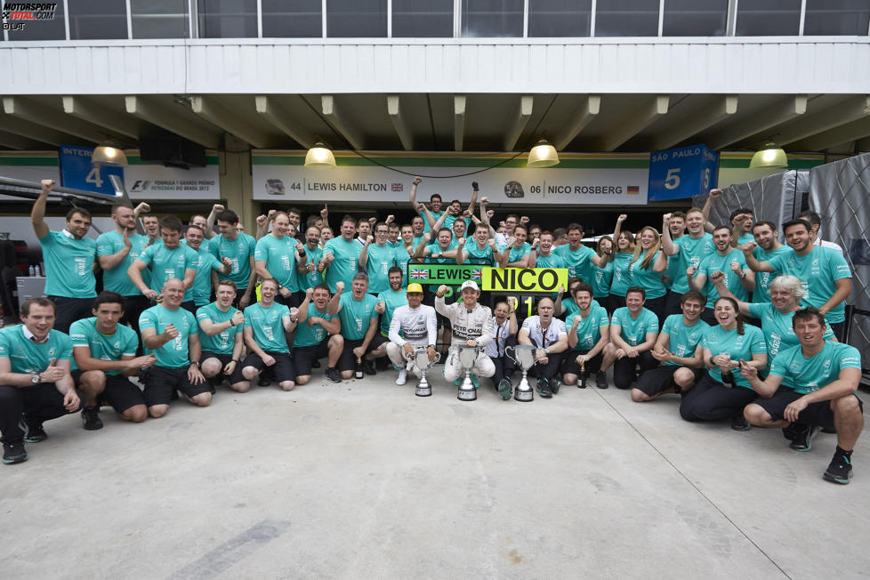 Lewis Hamilton (Mercedes) und Nico Rosberg (Mercedes) 