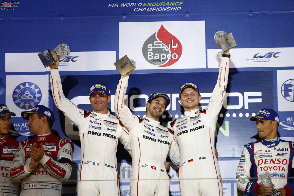 Romain Dumas, Neel Jani und Marc Lieb (Porsche) 