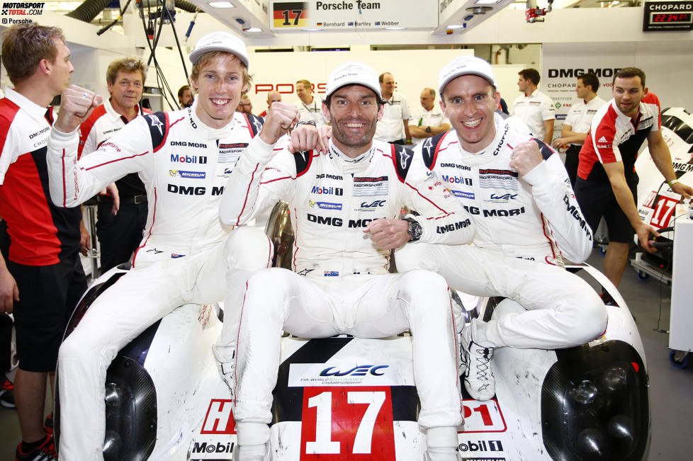 Brendon Hartley, Mark Webber und Timo Bernhard (Porsche) 