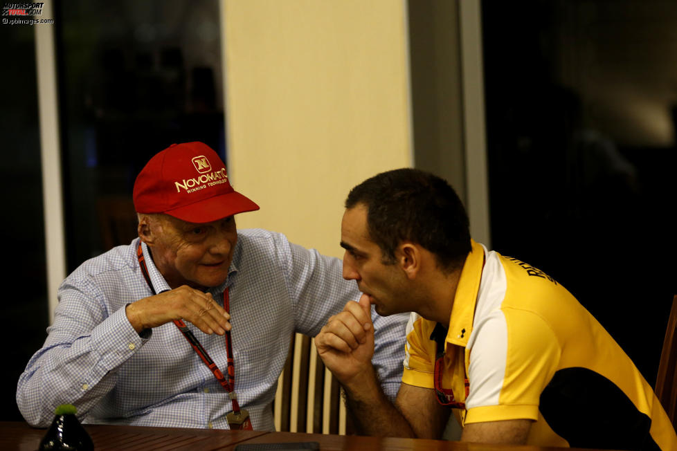 Niki Lauda und Cyril Abiteboul 
