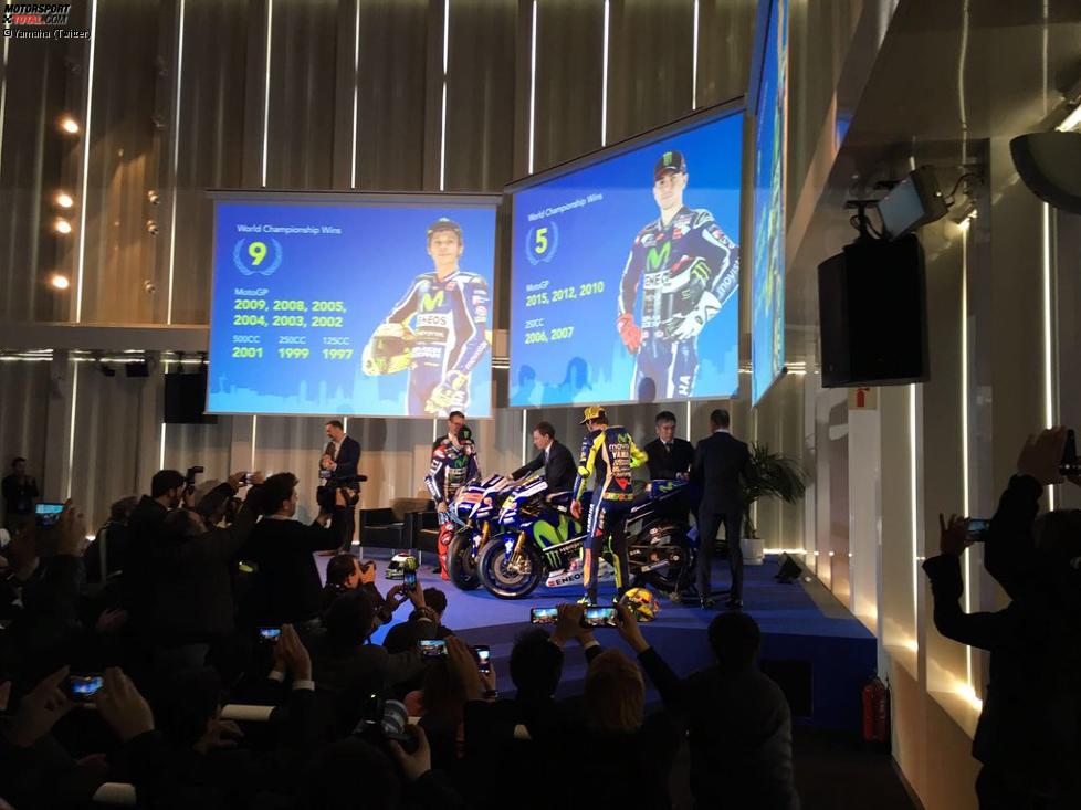 Jorge Lorenzo und Valentino Rossi (Yamaha) 