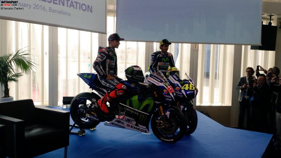 Jorge Lorenzo und Valentino Rossi (Yamaha) 
