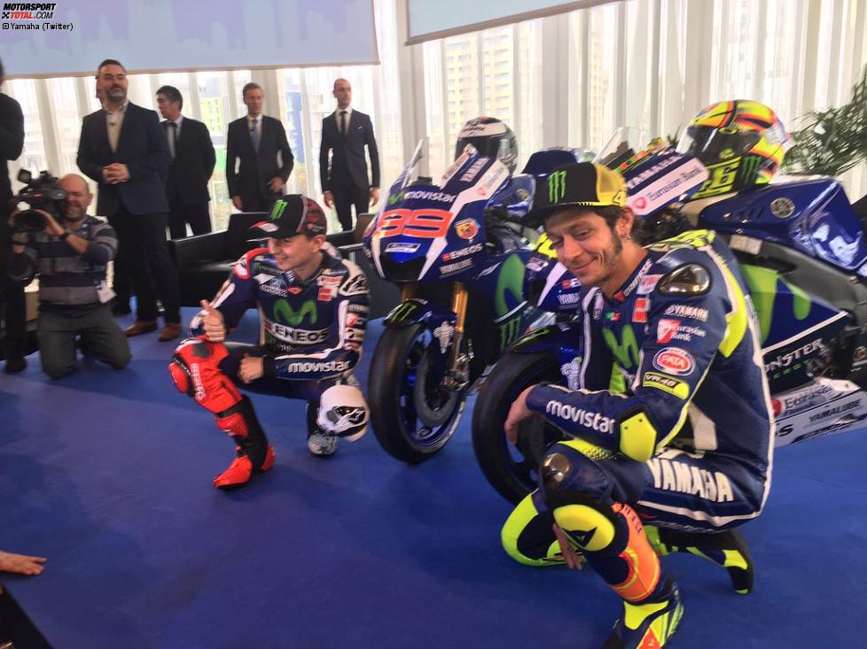 Jorge Lorenzo und Valentino Rossi (Yamaha) 