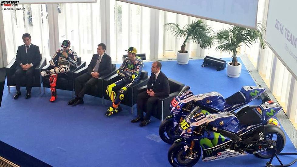 Jorge Lorenzo und Valentino Rossi (Yamaha) 
