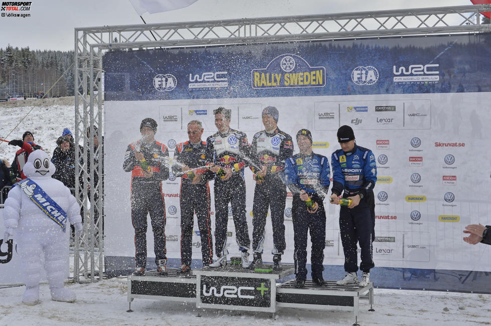 Siegerehrung der Rallye Schweden