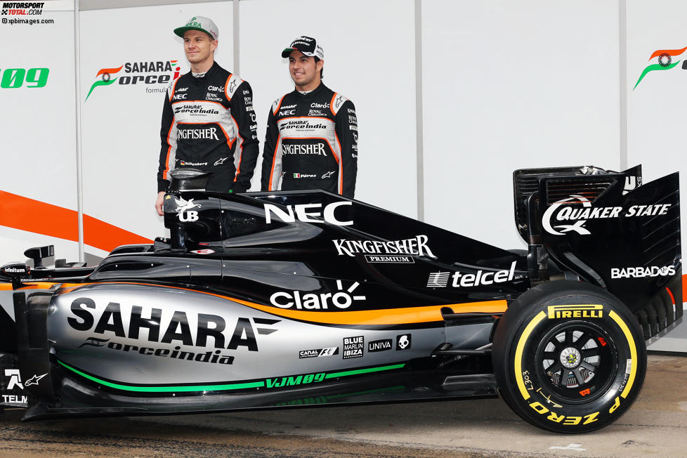 Nico Hülkenberg (Force India) und Sergio Perez (Force India) 