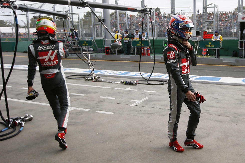 Esteban Gutierrez (Haas) und Romain Grosjean (Haas) 