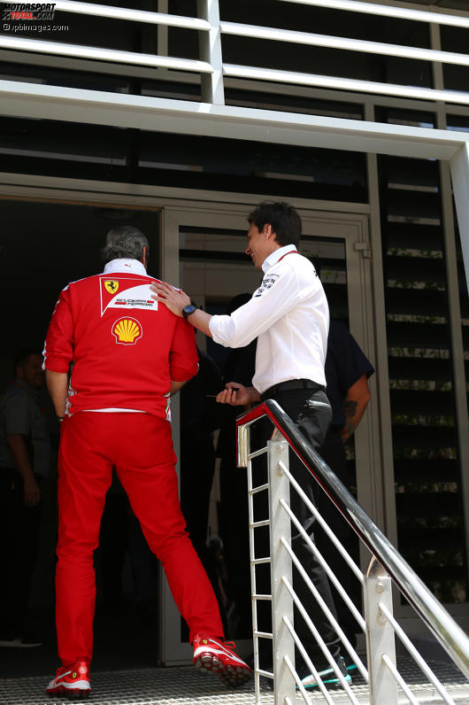 Toto Wolff (Mercedes) und Maurizio Arrivabene (Ferrari)