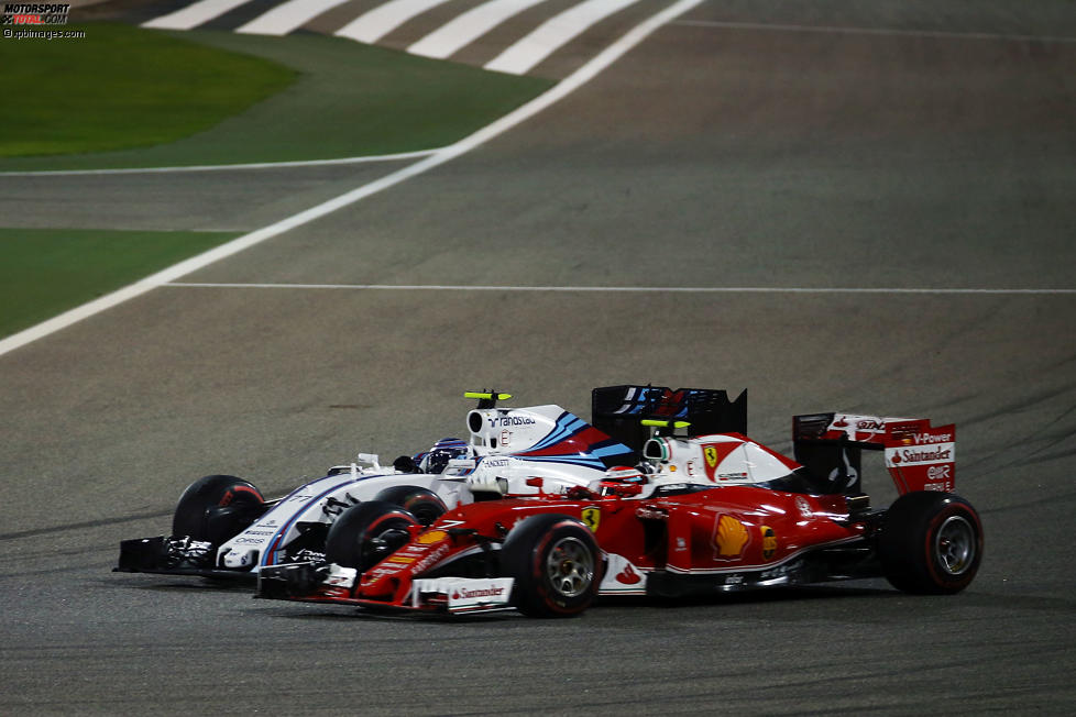 Valtteri Bottas (Williams) und Kimi Räikkönen (Ferrari) 