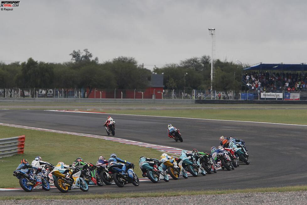 Start des Moto3-Rennens in Argentinien