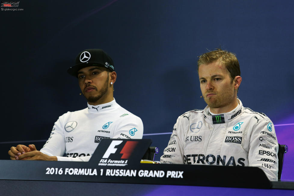 Lewis Hamilton (Mercedes) und Nico Rosberg (Mercedes) 