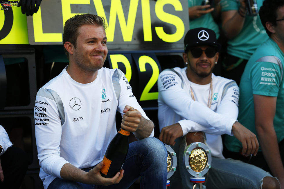 Nico Rosberg (Mercedes) und Lewis Hamilton (Mercedes) 