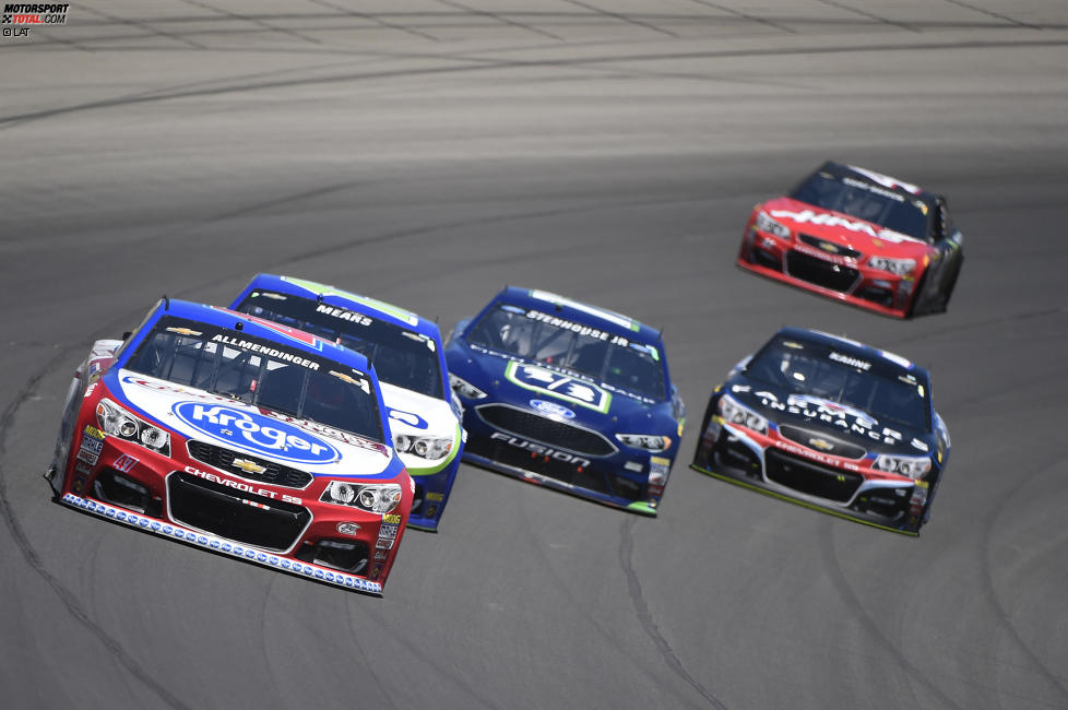 AJ Allmendinger (JTG), Casey Mears (Germain) und Ricky Stenhouse (Roush) 