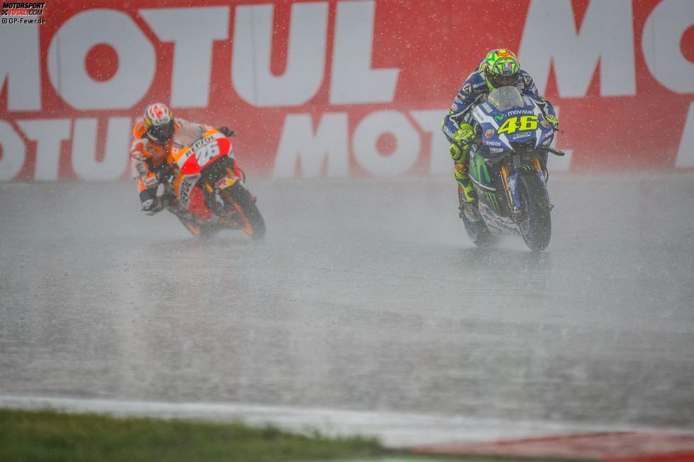 Valentino Rossi vor Daniel Pedrosa 